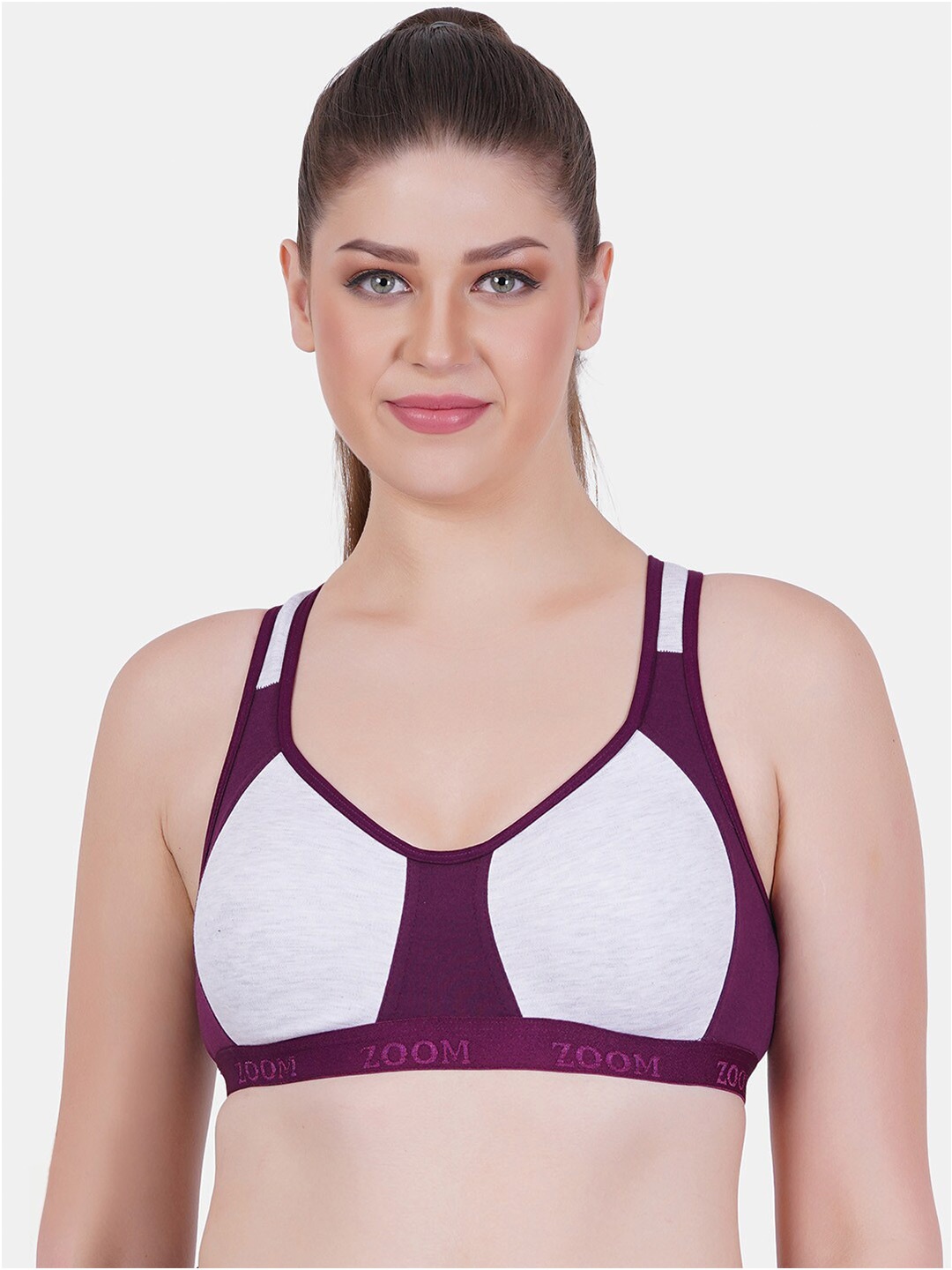Reveira Colourblocked Non-Padded Full Coverage All Day Comfort Dry-Fit Sports Bra, Purple
Reveira Colourblocked Non-Padded Full Coverage All Day Comfort Dry-Fit Sports Bra, Purple