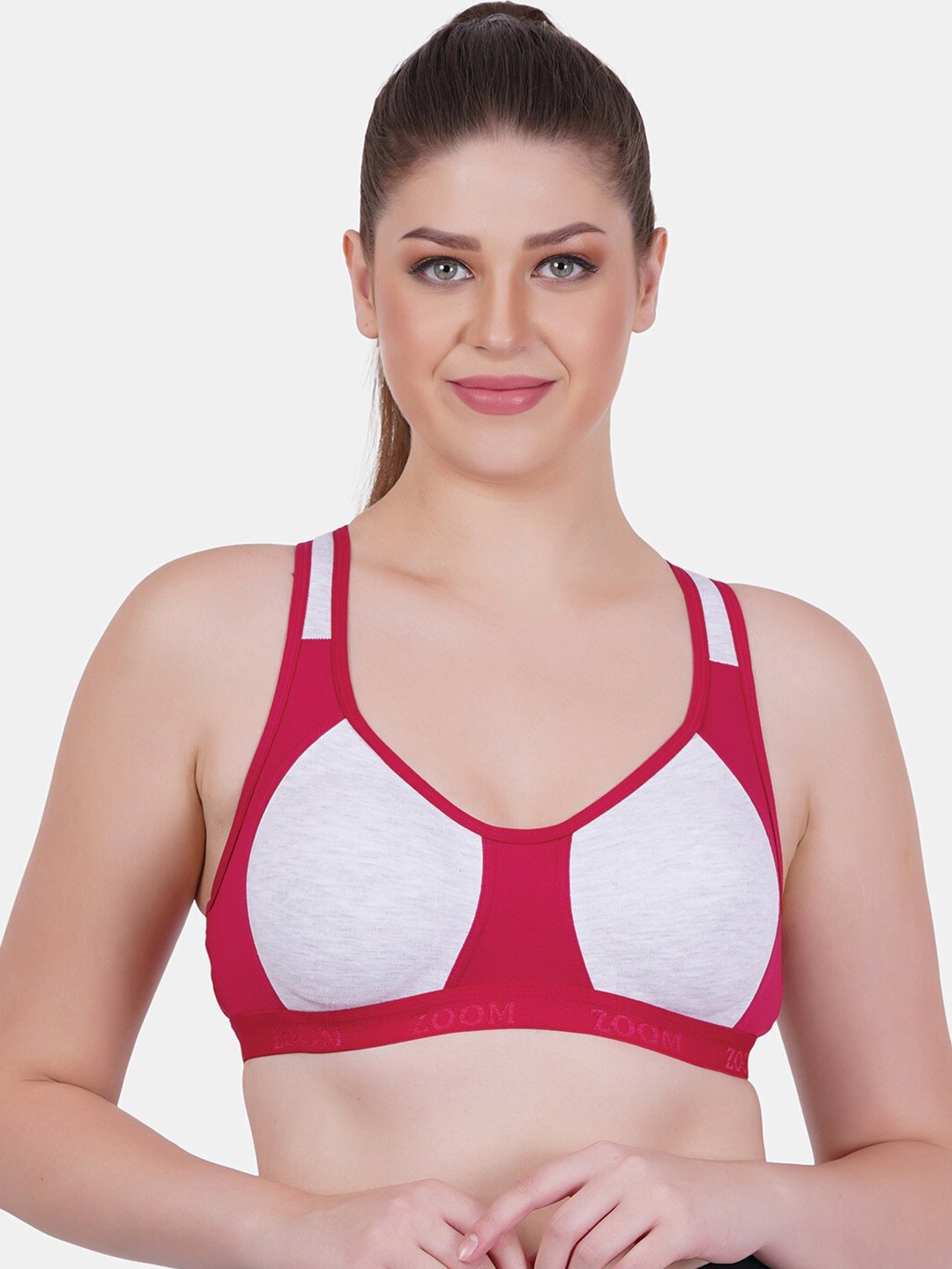 Reveira Colourblocked Seamless Full Coverage Non Wired Dry Fit All Day Comfort Workout Bra, Pink
Reveira Colourblocked Seamless Full Coverage Non Wired Dry Fit All Day Comfort Workout Bra, Pink