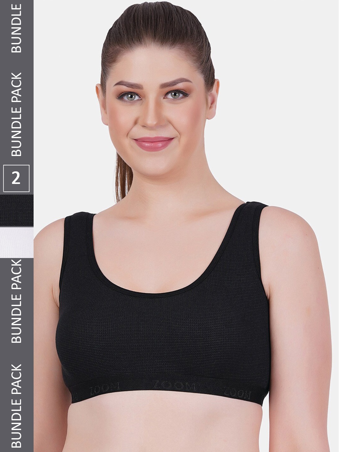 Reveira Pack Of 2 Full Coverage Non Padded Dry Fit Sports Bra With All Day Comfort, Black
Reveira Pack Of 2 Full Coverage Non Padded Dry Fit Sports Bra With All Day Comfort, Black