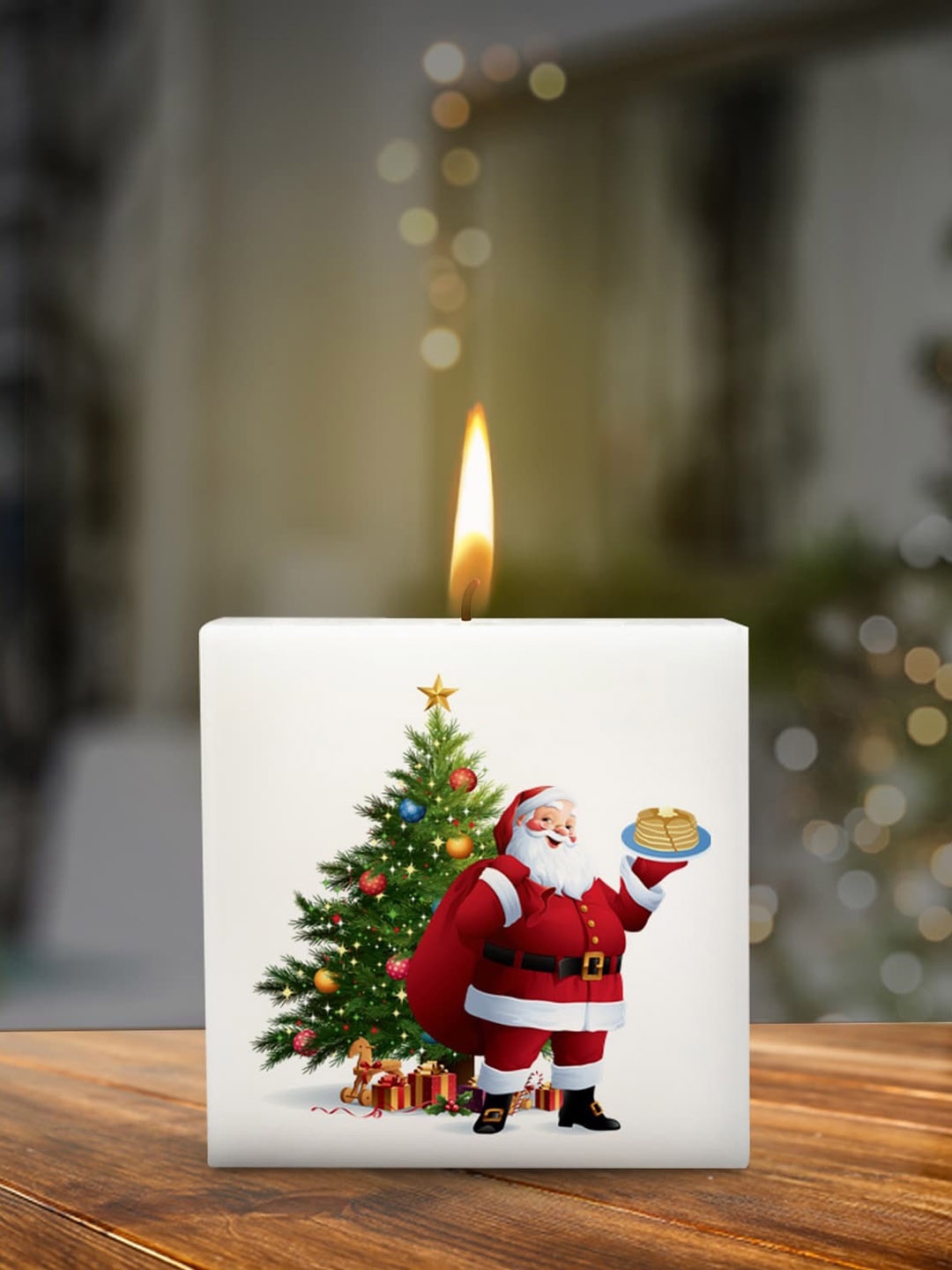 AuraDecor Red & White Santa Book With Christmas Tree Printed Square Pillar Candle
AuraDecor Red & White Santa Book With Christmas Tree Printed Square Pillar Candle
