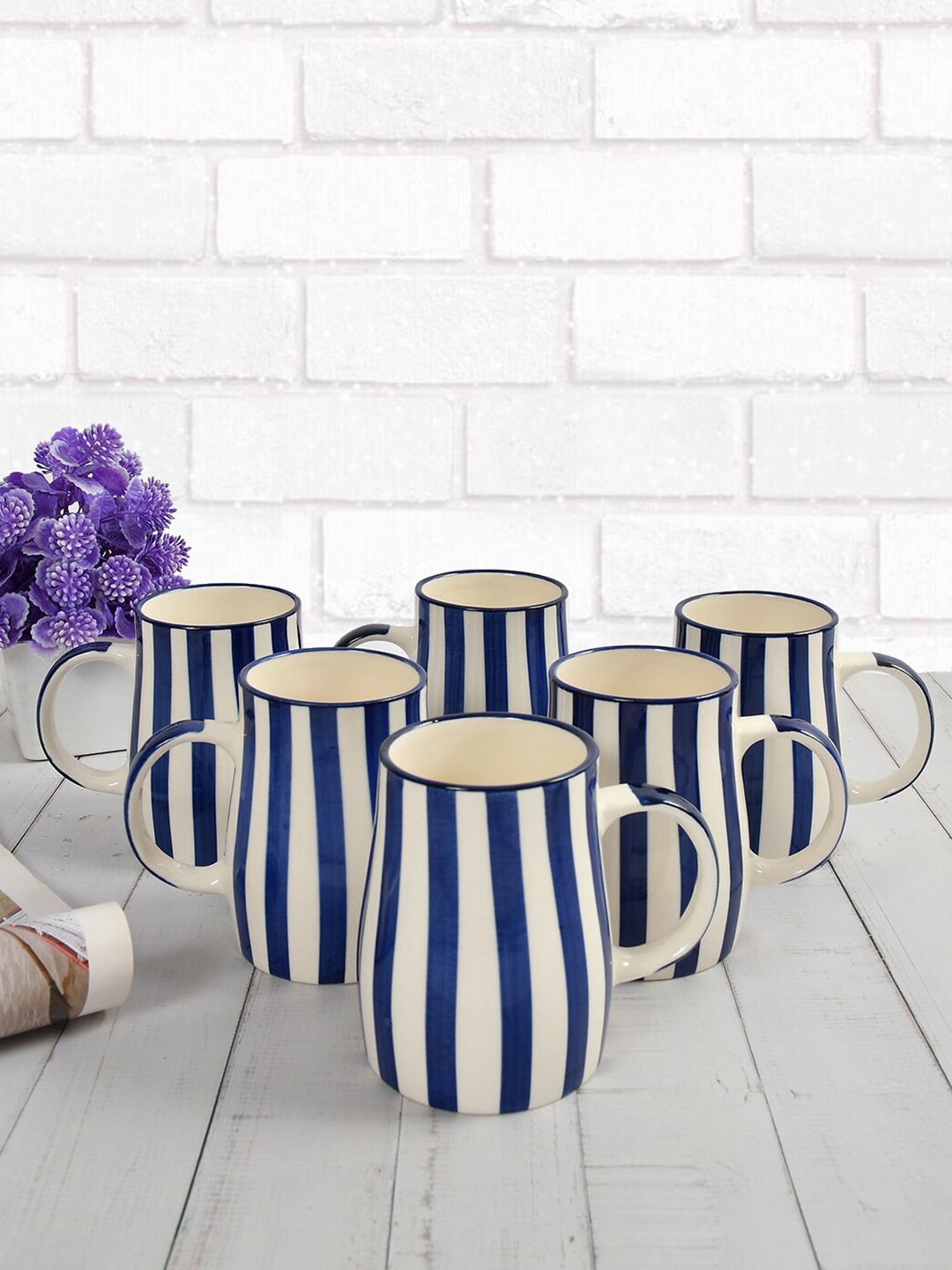 CLIO'S HERITAGE STORE Blue & White 6 Pieces Printed Ceramic Glossy Coffee Mugs 400 ml
CLIO'S HERITAGE STORE Blue & White 6 Pieces Printed Ceramic Glossy Coffee Mugs 400 ml
