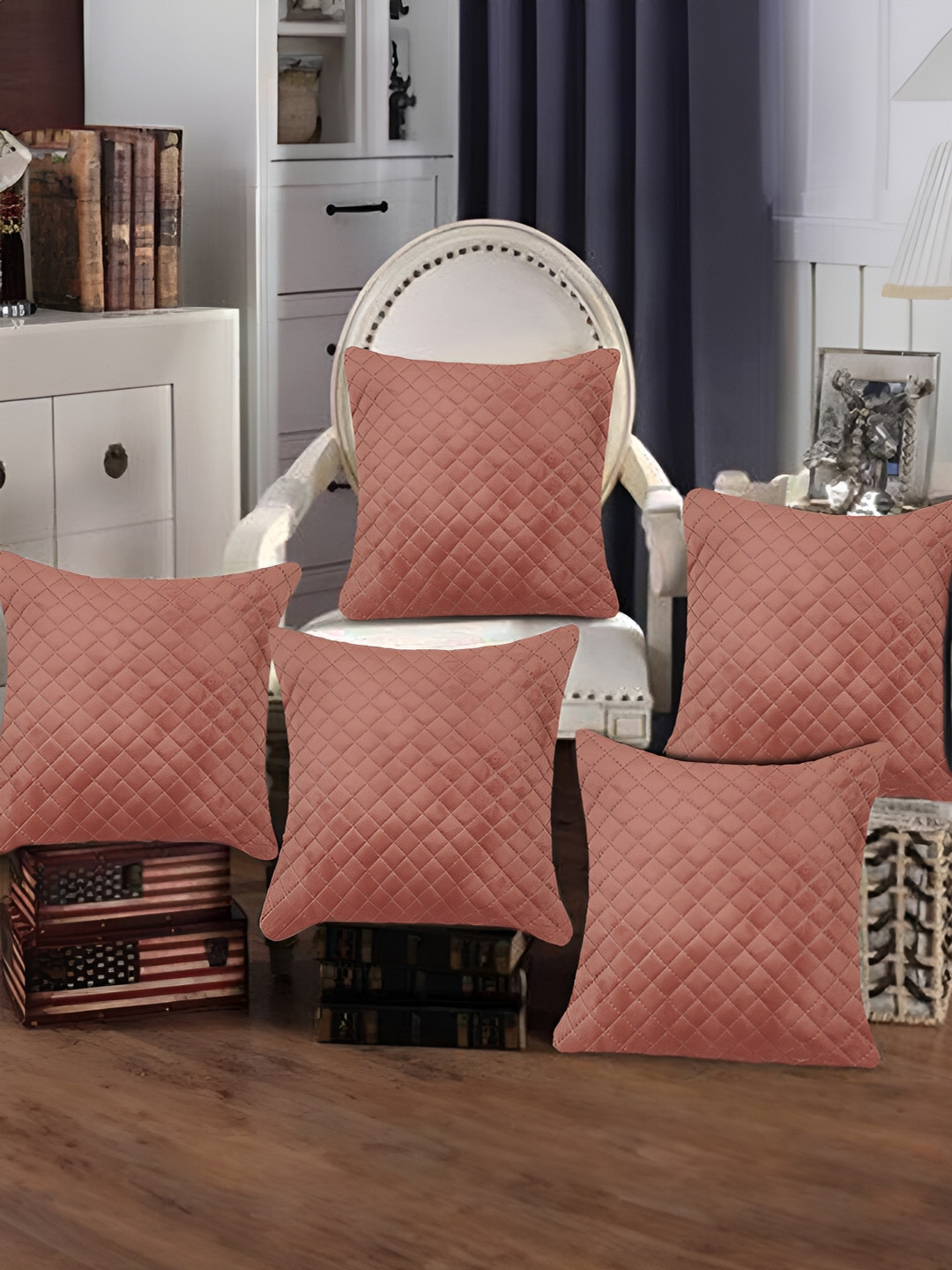 Tesmare Brown 5-Pieces Quilted Velvet Square Cushion Covers
Tesmare Brown 5-Pieces Quilted Velvet Square Cushion Covers