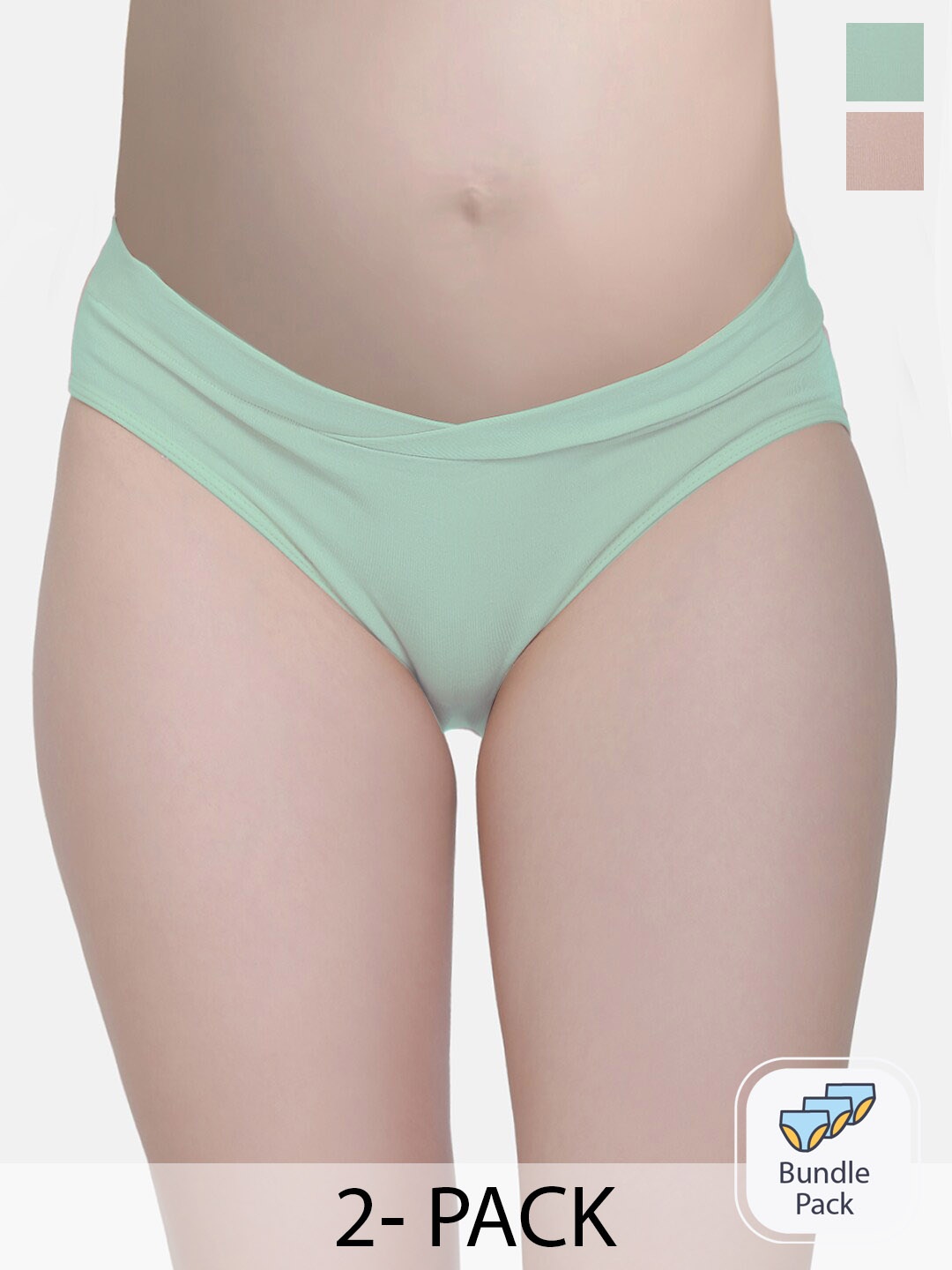 MAMMA PRESTO Pack of 2 Low-Rise Anti Microbial Organic Cotton Maternity Briefs, Beige
MAMMA PRESTO Pack of 2 Low-Rise Anti Microbial Organic Cotton Maternity Briefs, Beige
