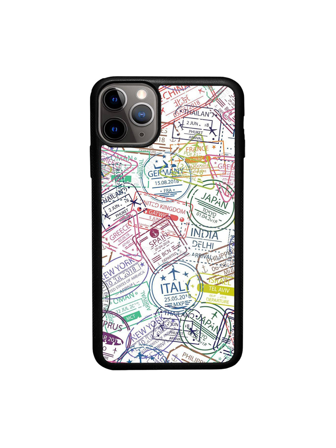 macmerise Immigration Stamps Printed iPhone 11 Pro Max Phone Bumper Case Cover, White
macmerise Immigration Stamps Printed iPhone 11 Pro Max Phone Bumper Case Cover, White