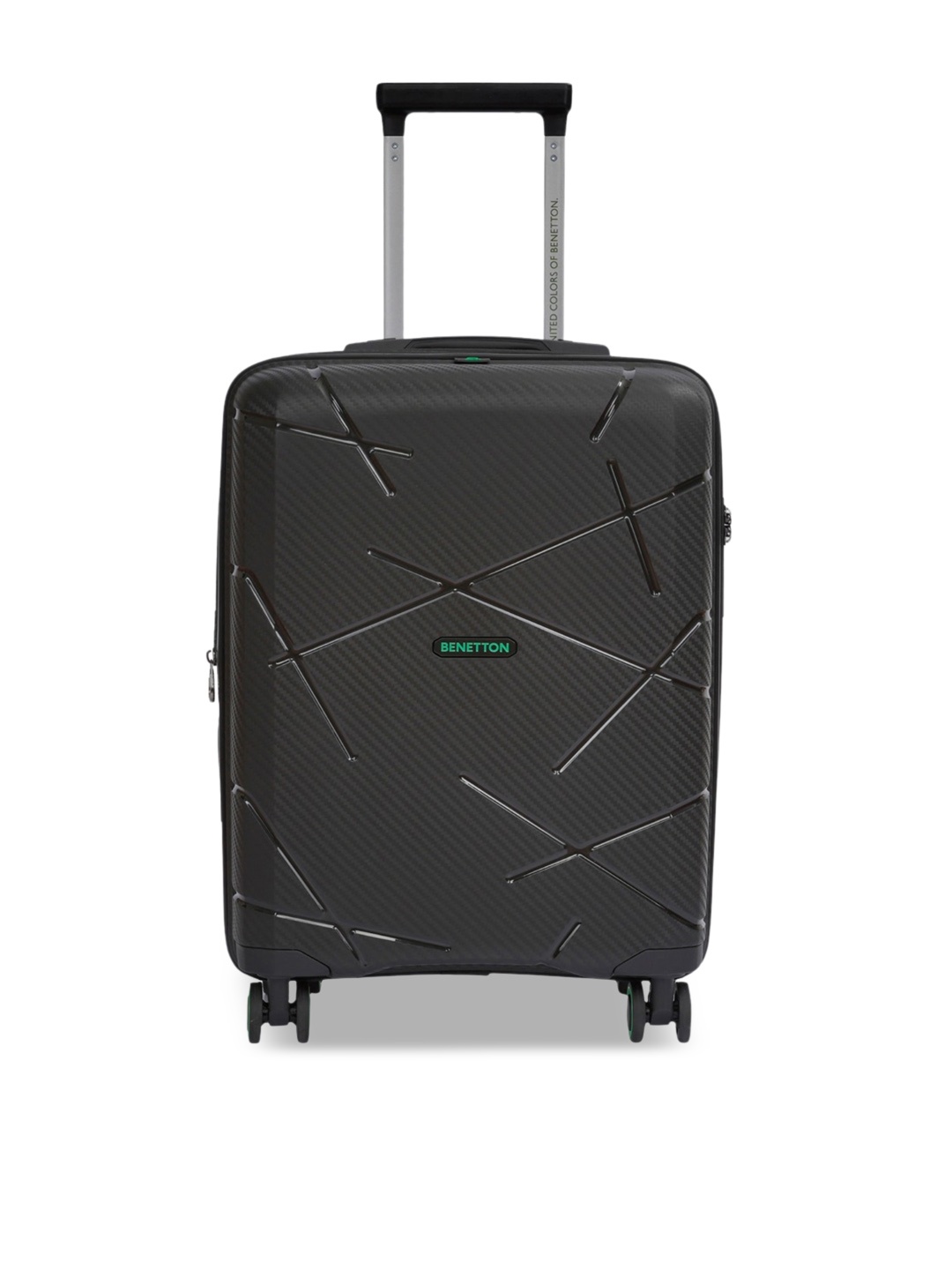 United Colors of Benetton Textured Hard-Sided Cabin Trolley Suitcase - 48 L, Black
United Colors of Benetton Textured Hard-Sided Cabin Trolley Suitcase - 48 L, Black