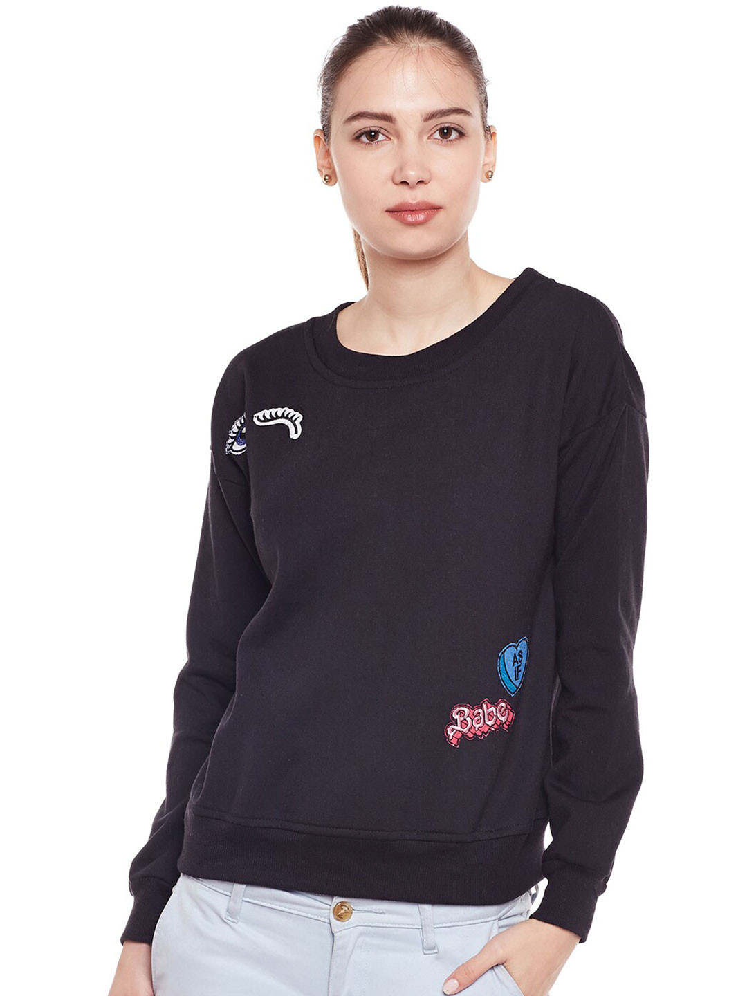 BAESD Graphic Printed Round Neck Fleece Pullover Sweatshirt, Black
BAESD Graphic Printed Round Neck Fleece Pullover Sweatshirt, Black