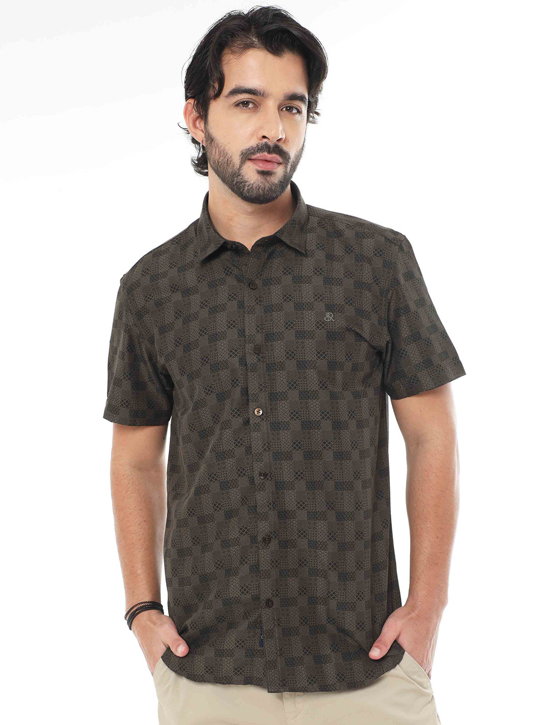 SORATIA Geometric Printed Cotton Casual Shirt, Brown
SORATIA Geometric Printed Cotton Casual Shirt, Brown