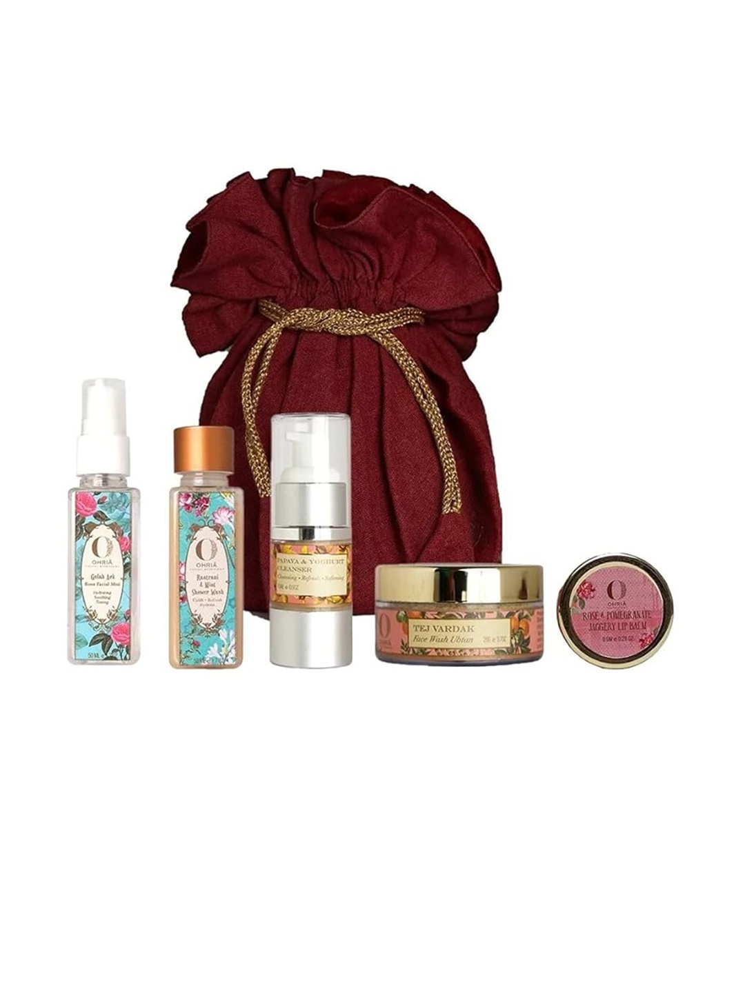 OHRIA AYURVEDA Set Of 5 Facial Mist-Shower Wash-Lip Balm-Face Ubtan-Facial Cleanser, Red
OHRIA AYURVEDA Set Of 5 Facial Mist-Shower Wash-Lip Balm-Face Ubtan-Facial Cleanser, Red