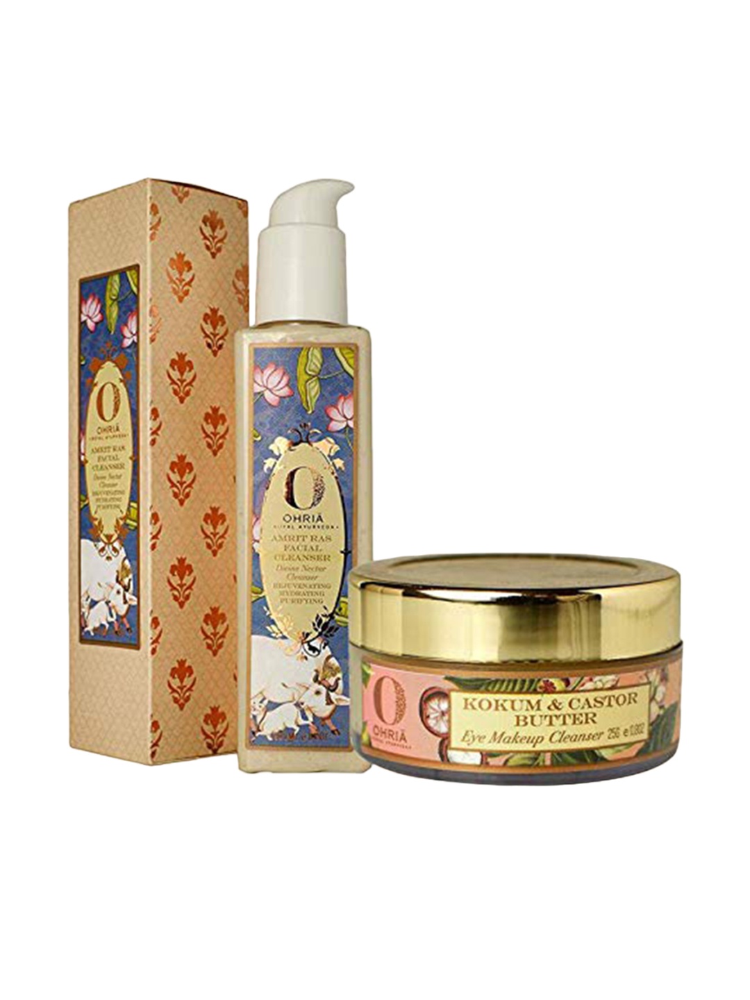 OHRIA AYURVEDA Set Of 2 Facial Cleanser -100ml-Kokum & Castor Butter Makeup Cleanser-25g, White
OHRIA AYURVEDA Set Of 2 Facial Cleanser -100ml-Kokum & Castor Butter Makeup Cleanser-25g, White