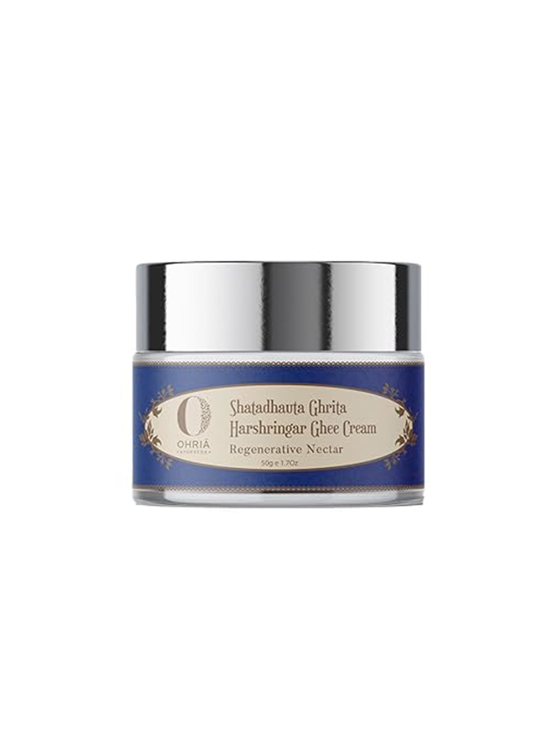 OHRIA AYURVEDA Shatadhauta Ghrita Harshringar Ghee Cream for Hydrated & Glowing Skin - 50g, White
OHRIA AYURVEDA Shatadhauta Ghrita Harshringar Ghee Cream for Hydrated & Glowing Skin - 50g, White