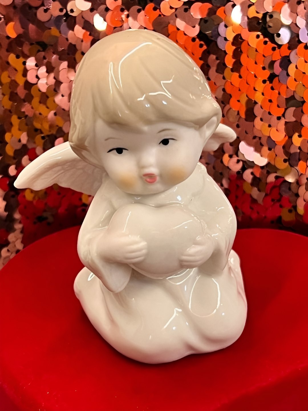 Timaya's Decor Off White Ceramic Small Praying Baby Holding Heart Figurine Showpiece
Timaya's Decor Off White Ceramic Small Praying Baby Holding Heart Figurine Showpiece