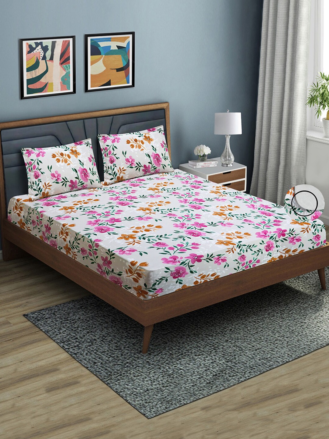 Good Homes by Home Candy White Microfiber 144 TC Fitted Queen Bedsheet & 2 Pillow Covers
Good Homes by Home Candy White Microfiber 144 TC Fitted Queen Bedsheet & 2 Pillow Covers