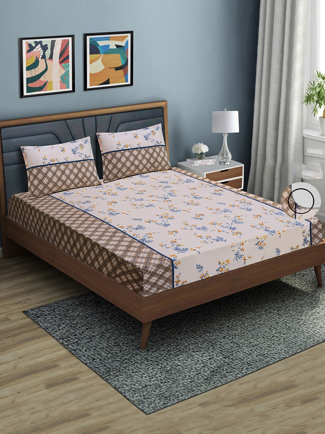 Good Homes by Home Candy Brown Printed 140 TC Queen Fitted Bedsheet With 2 Pillow Covers
Good Homes by Home Candy Brown Printed 140 TC Queen Fitted Bedsheet With 2 Pillow Covers