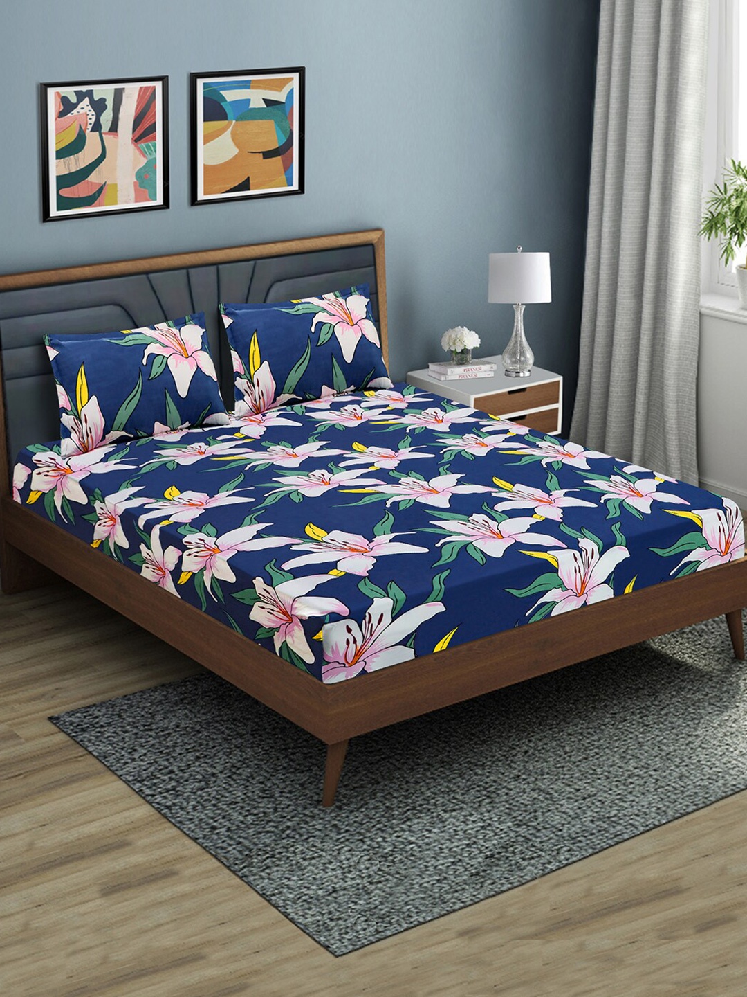 Good Homes by Home Candy Blue & Pink Floral 144 TC Queen Bedsheet with 2 Pillow Covers
Good Homes by Home Candy Blue & Pink Floral 144 TC Queen Bedsheet with 2 Pillow Covers
