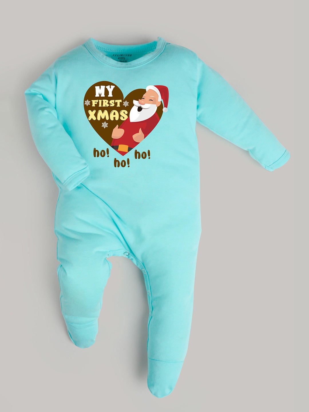 FFLIRTYGO Infant Kids Printed Pure Cotton Christmas Special Sleepsuit, Turquoise blue
FFLIRTYGO Infant Kids Printed Pure Cotton Christmas Special Sleepsuit, Turquoise blue