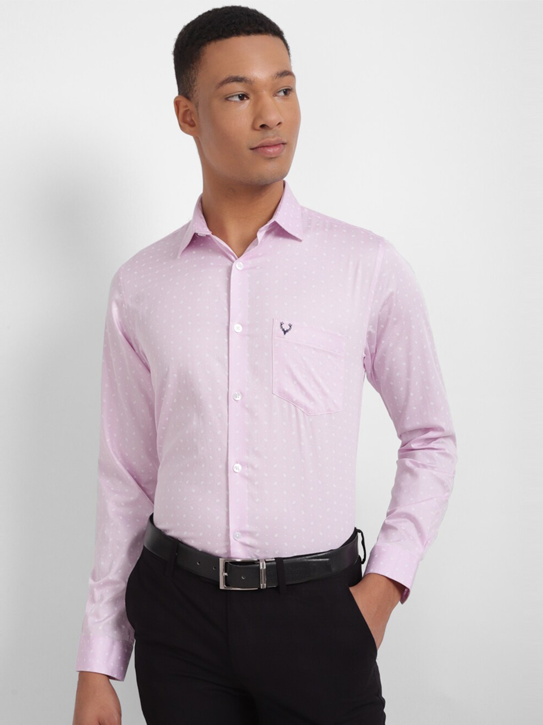 Allen Solly Slim Fit Micro Ditsy Printed Spread Collar Pure Cotton Formal Shirt, Pink
Allen Solly Slim Fit Micro Ditsy Printed Spread Collar Pure Cotton Formal Shirt, Pink