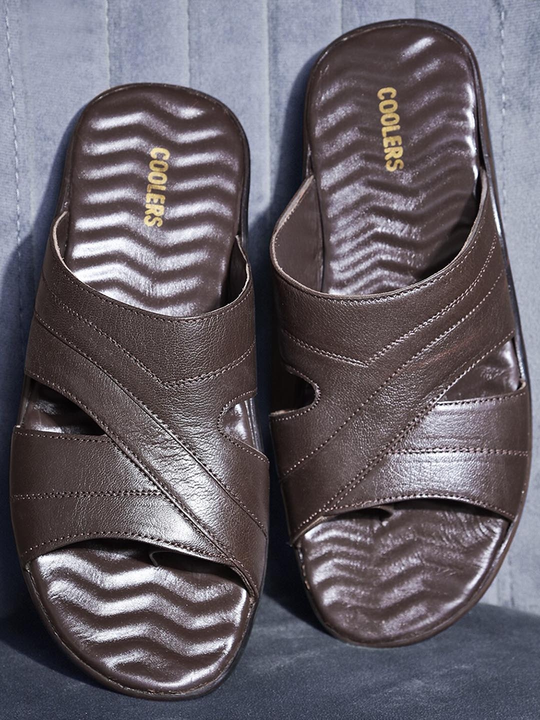 Liberty Men Leather Comfort Sandals, Brown