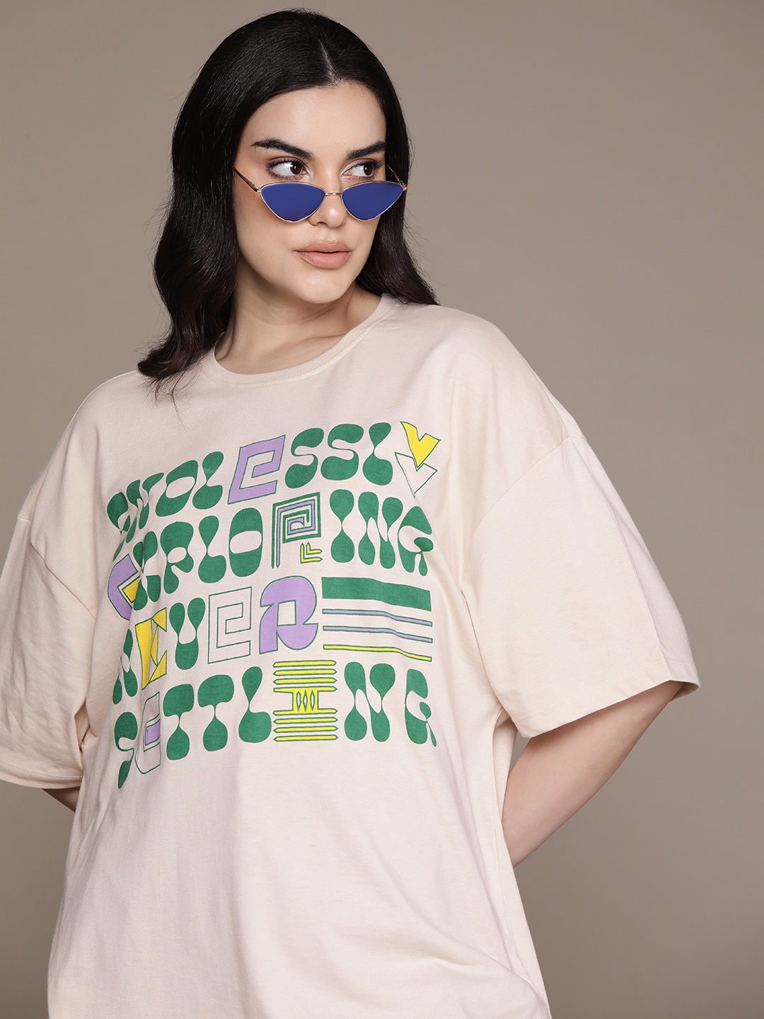 The Roadster Lifestyle Co. Printed Drop-Shoulder Sleeves Oversized T-shirt, Beige
The Roadster Lifestyle Co. Printed Drop-Shoulder Sleeves Oversized T-shirt, Beige