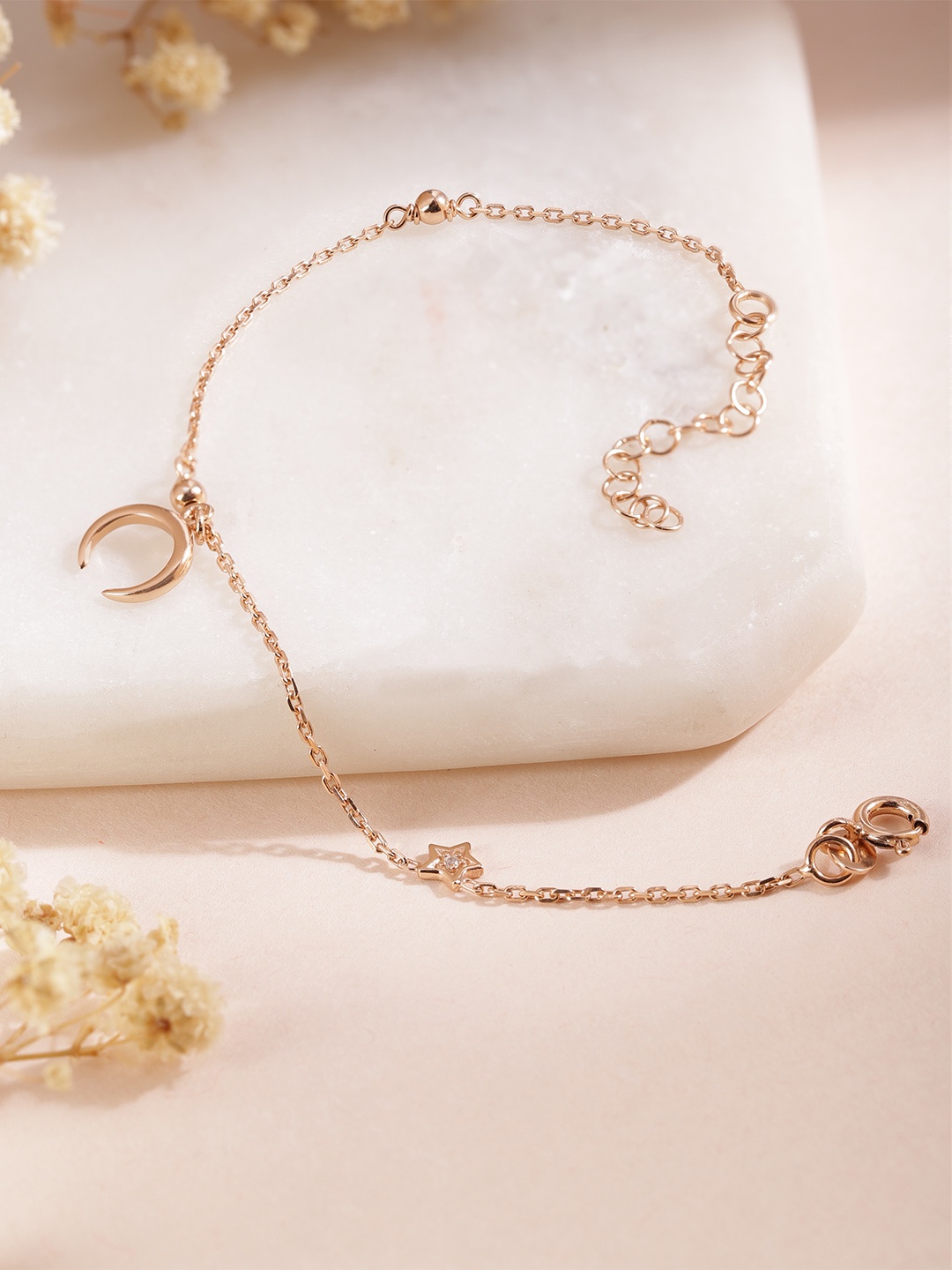 Zavya Women Sterling Silver Cubic Zirconia Studded Rose Gold-Plated Charm Bracelet
Zavya Women Sterling Silver Cubic Zirconia Studded Rose Gold-Plated Charm Bracelet