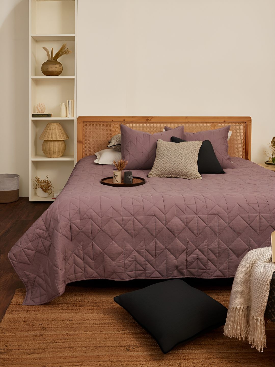 Eris Home Lavender Colour Geometric Double King Cotton Bedcover With 2 Pillow Covers
Eris Home Lavender Colour Geometric Double King Cotton Bedcover With 2 Pillow Covers