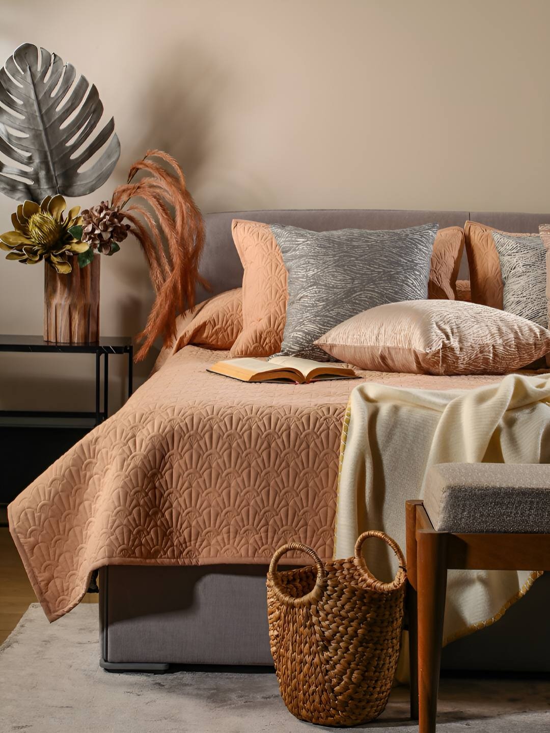 Eris Home Peach Colour Geometric Quilted Double King Cotton Bedcover With 2 Pillow Covers
Eris Home Peach Colour Geometric Quilted Double King Cotton Bedcover With 2 Pillow Covers
