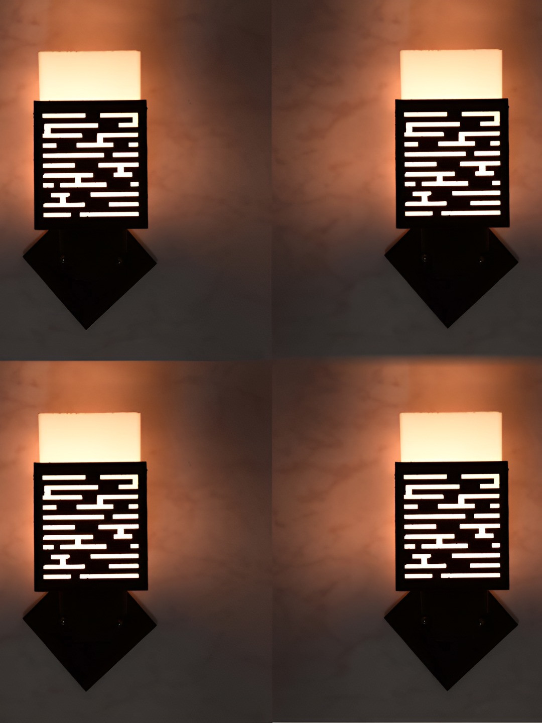 Afast White & Brown 4 Pieces Wood Traditional Square Textured Shaped Wall Lamp
Afast White & Brown 4 Pieces Wood Traditional Square Textured Shaped Wall Lamp
