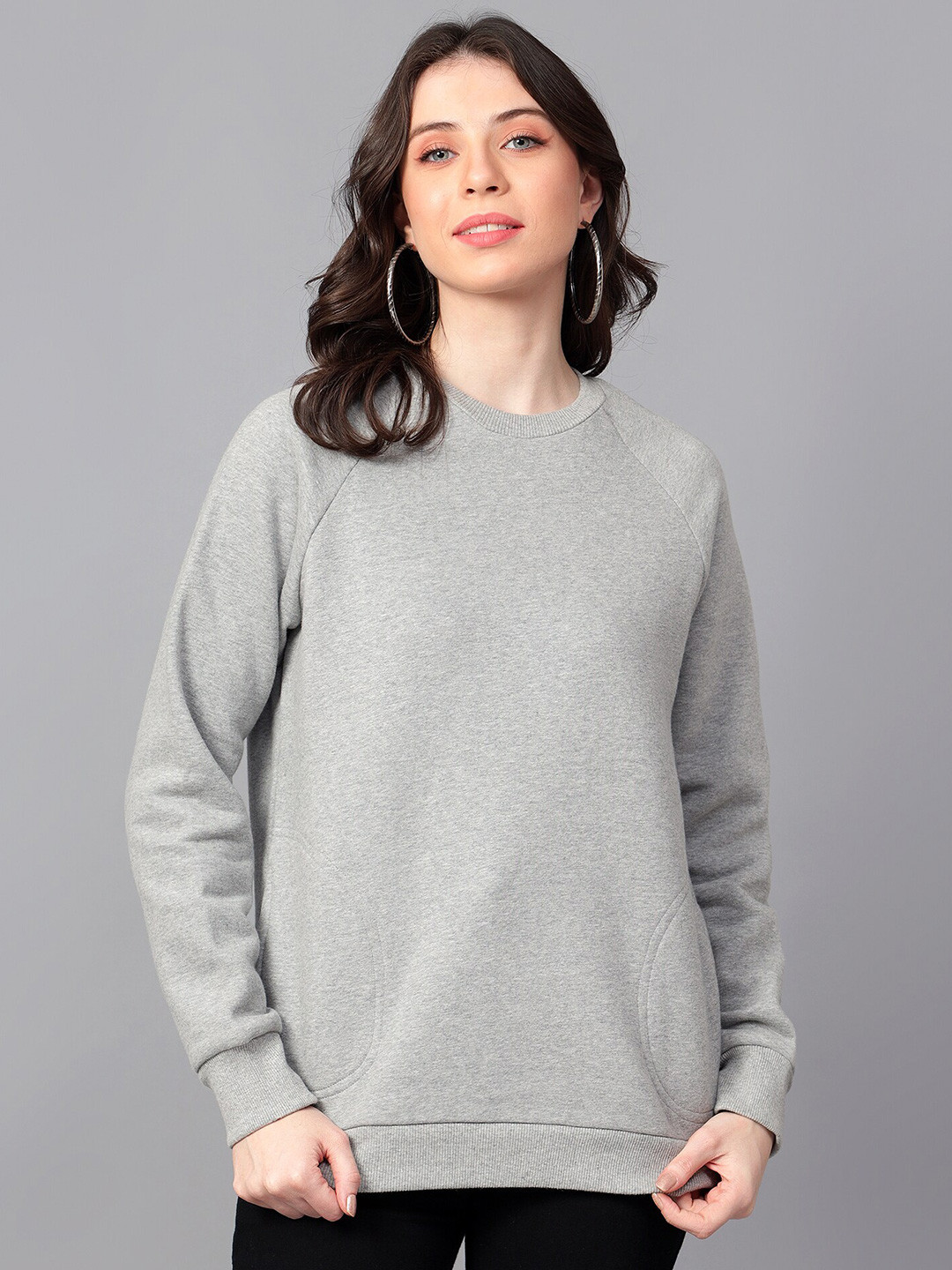 Hencemade Crew Neck Long Sleeve Therma-Fit Cotton & Fleece Pullover Sweatshirt, Grey
Hencemade Crew Neck Long Sleeve Therma-Fit Cotton & Fleece Pullover Sweatshirt, Grey
