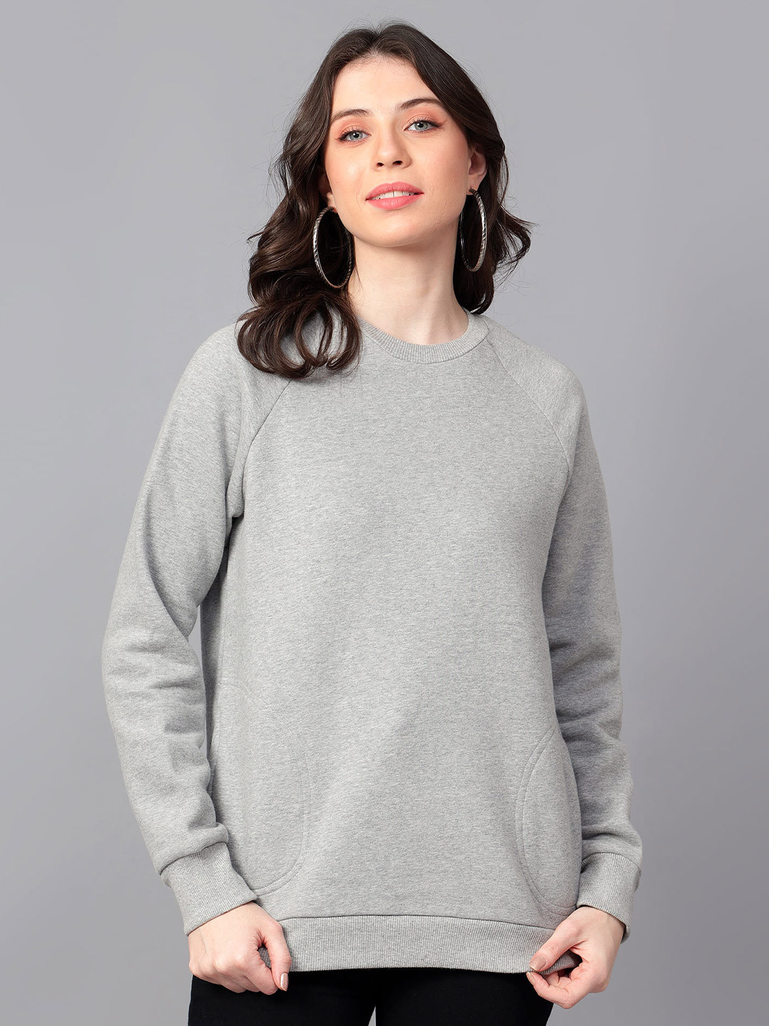 Hencemade Crew Neck Long Sleeve Therma-Fit Cotton & Fleece Pullover Sweatshirt, Grey
Hencemade Crew Neck Long Sleeve Therma-Fit Cotton & Fleece Pullover Sweatshirt, Grey