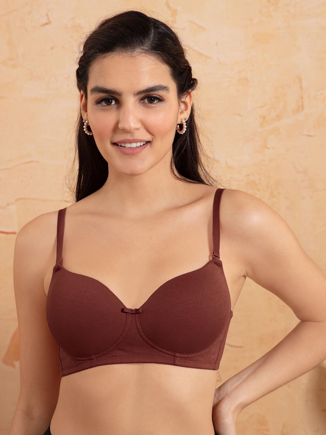 Nykd By Nykaa Breathe Cotton All Day Comfort Padded Non Wired T-Shirt Bra Nyb198, Brown
Nykd By Nykaa Breathe Cotton All Day Comfort Padded Non Wired T-Shirt Bra Nyb198, Brown