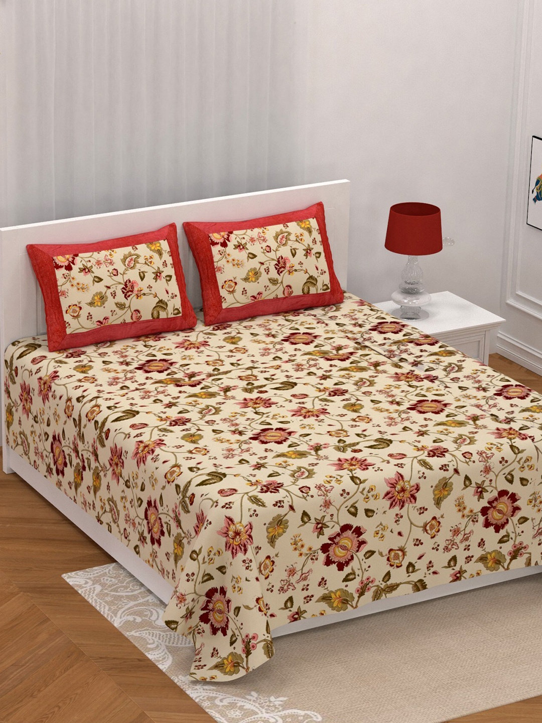 LIVING ROOTS Double King Size Jaipur Block Print Cotton Double Bedsheet & 2 Pillow Covers, Beige
LIVING ROOTS Double King Size Jaipur Block Print Cotton Double Bedsheet & 2 Pillow Covers, Beige