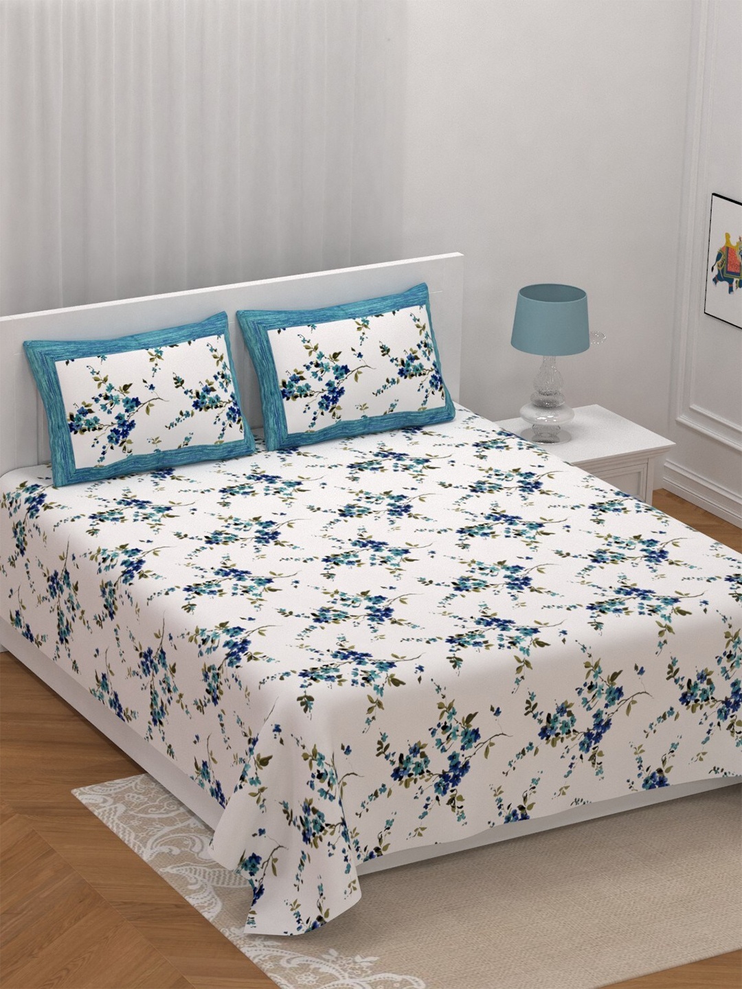 LIVING ROOTS Double King Size Jaipur Block Print Cotton Double Bedsheet & 2 Pillow Covers, White
LIVING ROOTS Double King Size Jaipur Block Print Cotton Double Bedsheet & 2 Pillow Covers, White