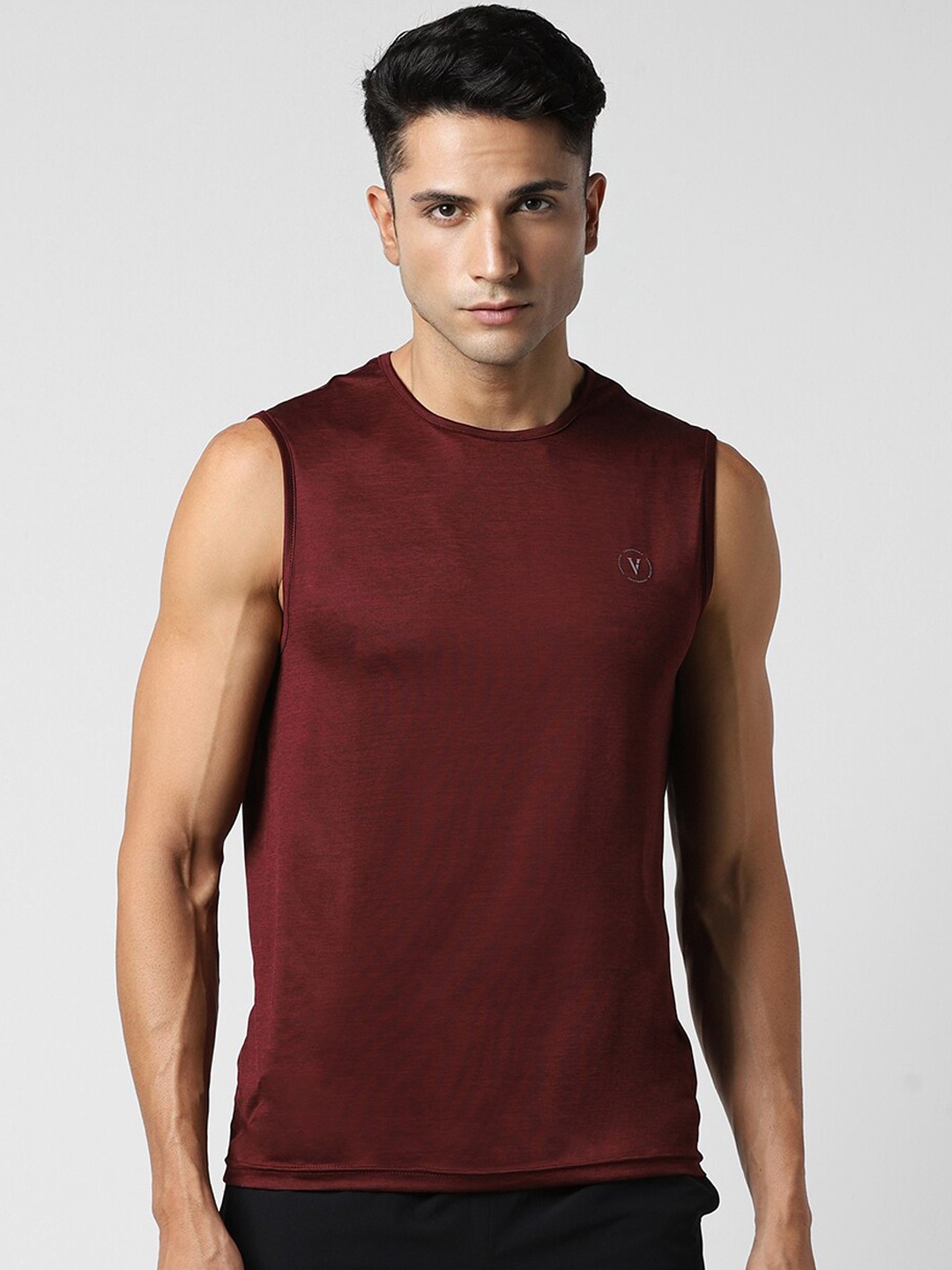 Van Heusen Flex Sleeveless Tank Vests VFTTAATFH40582, Maroon