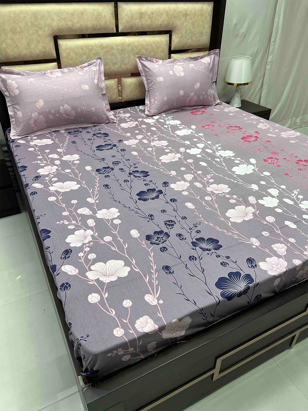 Pure Decor Velar Fur Sib Purple Floral Cotton 400 TC King Bedsheet with 2 Pillow Covers
Pure Decor Velar Fur Sib Purple Floral Cotton 400 TC King Bedsheet with 2 Pillow Covers
