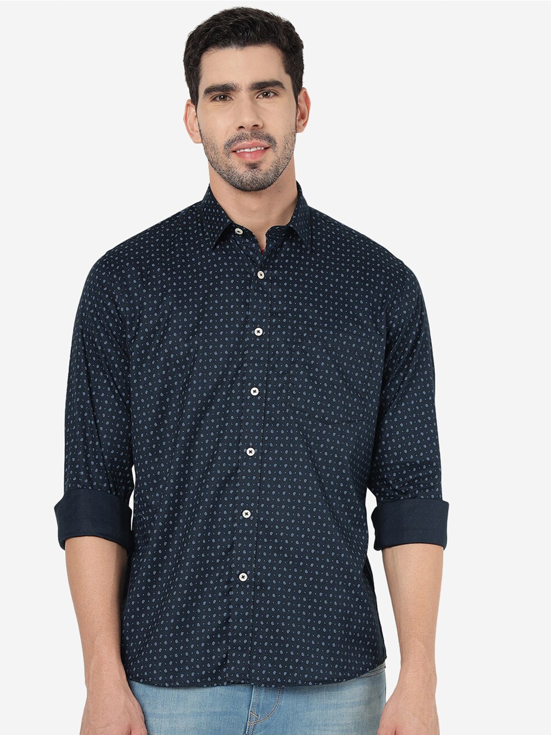 JADE BLUE Slim Fit Micro Ditsy Printed Spread Collar Long Sleeves Cotton Casual Shirt
JADE BLUE Slim Fit Micro Ditsy Printed Spread Collar Long Sleeves Cotton Casual Shirt