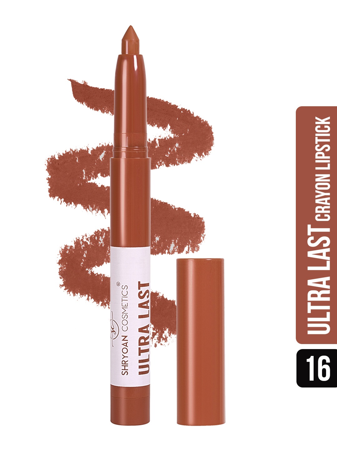 SHRYOAN Ultra Last Long Lasting Waterproof Matte Crayon Lipstick 3.5g - Shade 16, Brown
SHRYOAN Ultra Last Long Lasting Waterproof Matte Crayon Lipstick 3.5g - Shade 16, Brown