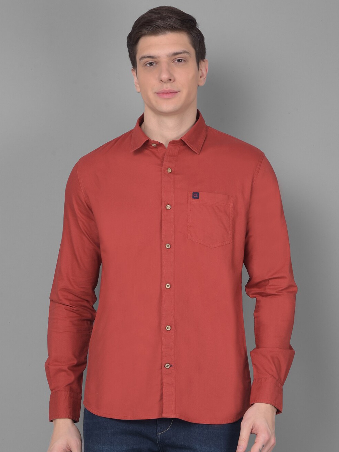 Canary London Smart Slim Fit Spread Collar Oxford Weave Cotton Casual Shirt, Rust
Canary London Smart Slim Fit Spread Collar Oxford Weave Cotton Casual Shirt, Rust