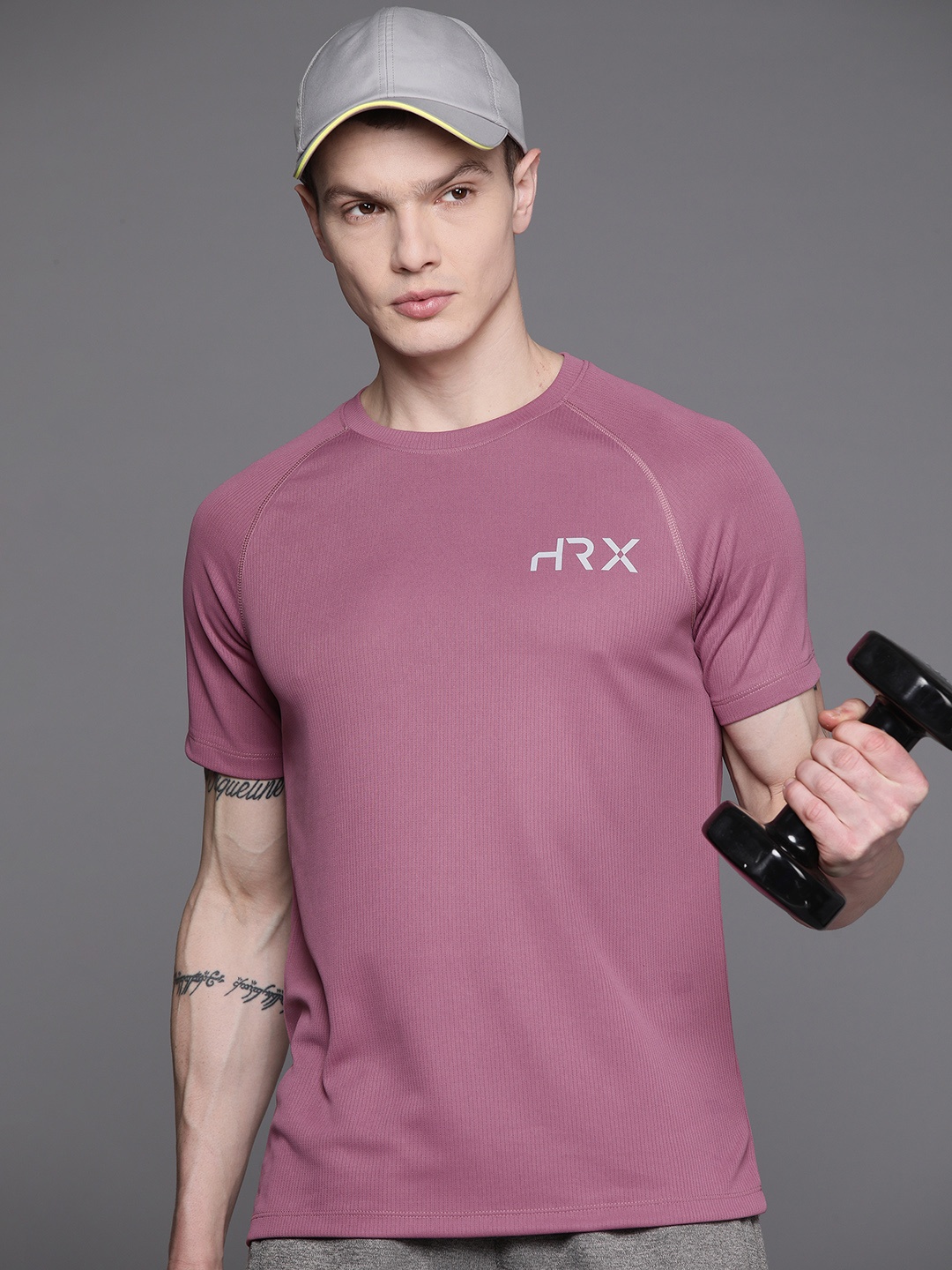 HRX by Hrithik Roshan Men Brand Logo Printed Raglan Sleeves Rapid-Dry Sports T-shirt, Mauve
HRX by Hrithik Roshan Men Brand Logo Printed Raglan Sleeves Rapid-Dry Sports T-shirt, Mauve