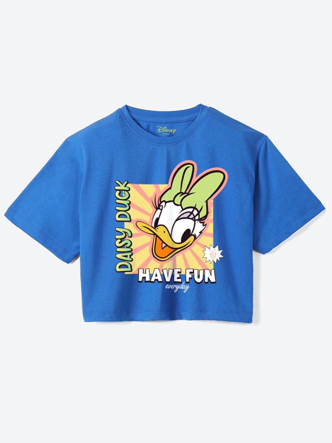 YK Disney Girls Daisy Duck Printed Round Neck Puff Sleeves Cotton Crop Boxy T-shirt, Blue
YK Disney Girls Daisy Duck Printed Round Neck Puff Sleeves Cotton Crop Boxy T-shirt, Blue