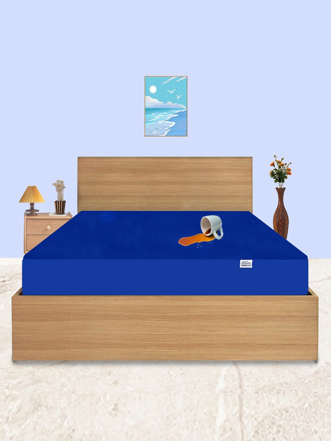 GADDA CO Royal Blue Double Bed 100% Waterproof Premium Polycotton Mattress Protector
GADDA CO Royal Blue Double Bed 100% Waterproof Premium Polycotton Mattress Protector