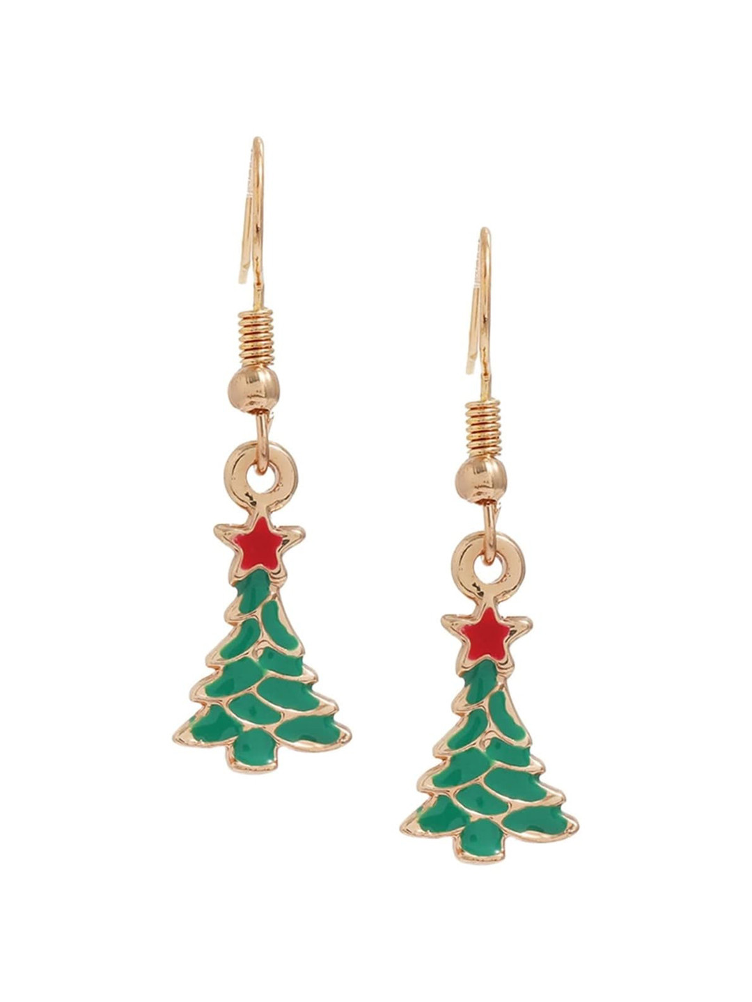 EL REGALO Christmas Contemporary Enamelled Drop Earrings, Gold
EL REGALO Christmas Contemporary Enamelled Drop Earrings, Gold