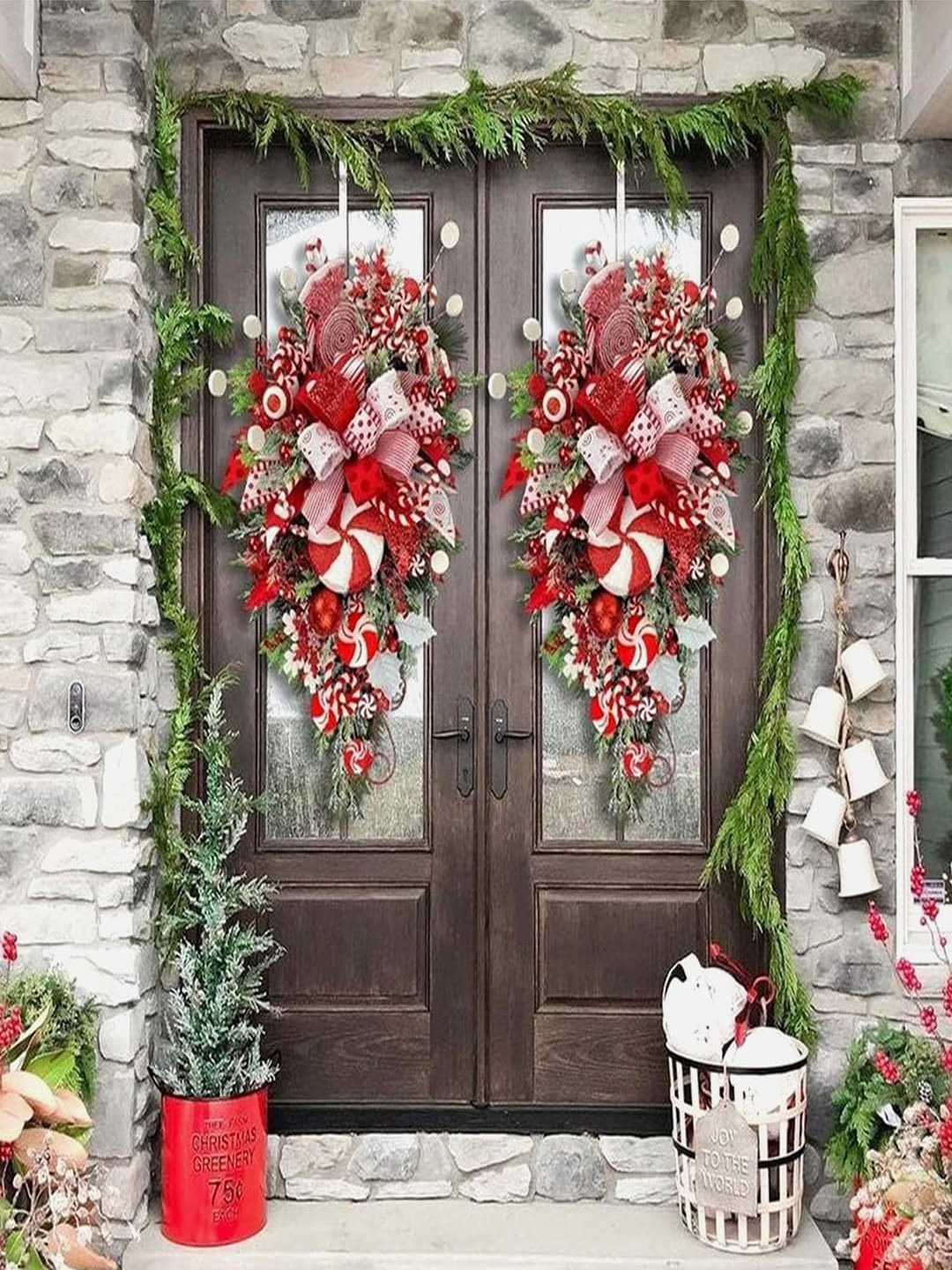 Little Surprise Box LLP Red & White Candy Theme Christmas Tree Door Hanging Wall Dcor
Little Surprise Box LLP Red & White Candy Theme Christmas Tree Door Hanging Wall Dcor