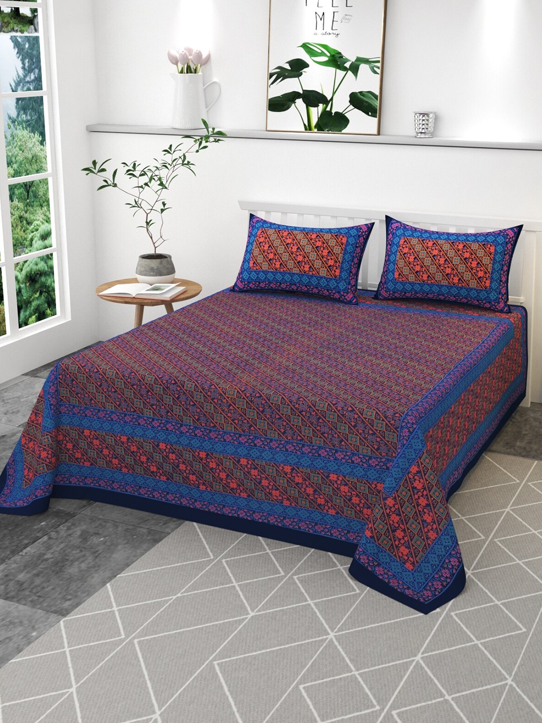 CLIO'S HERITAGE STORE Timeless Barmeri Maroon 144 TC King Bedsheet With 2 Pillow Covers
CLIO'S HERITAGE STORE Timeless Barmeri Maroon 144 TC King Bedsheet With 2 Pillow Covers