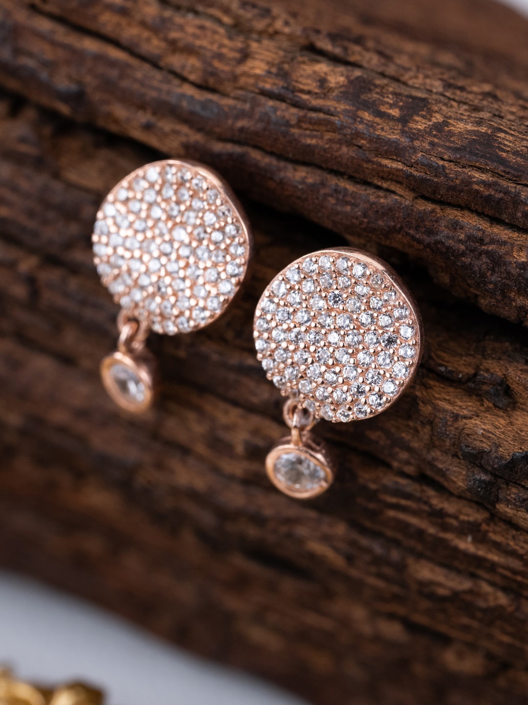 MISS JO Rose Gold-Plated Drop Earrings