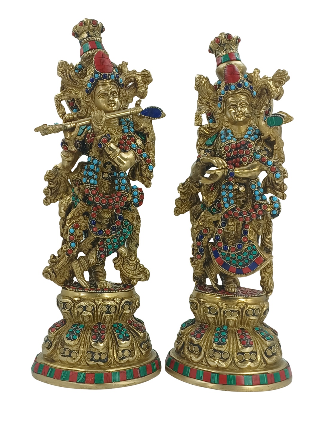 Arihant Craft Gold Toned & Green 2 Pieces Brass Medium Size Radha Krishan Showpiece
Arihant Craft Gold Toned & Green 2 Pieces Brass Medium Size Radha Krishan Showpiece
