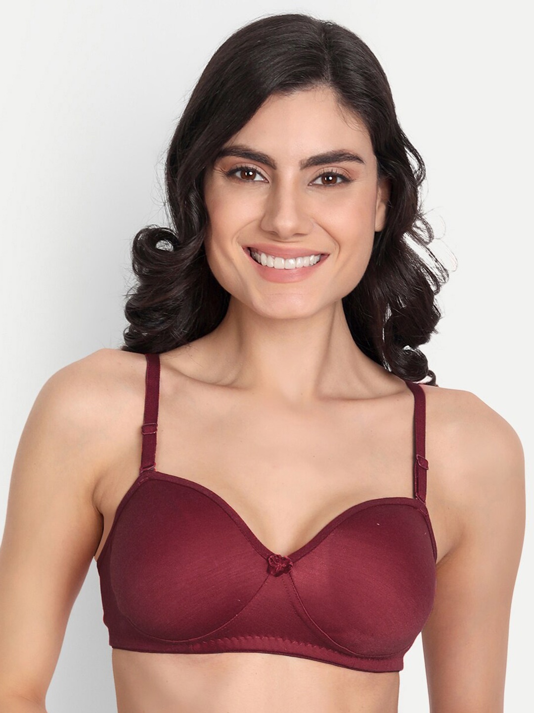 T.T. Breathable T-Shirt Bra Full Coverage Lightly Padded With Transparent Strap, Maroon
T.T. Breathable T-Shirt Bra Full Coverage Lightly Padded With Transparent Strap, Maroon
