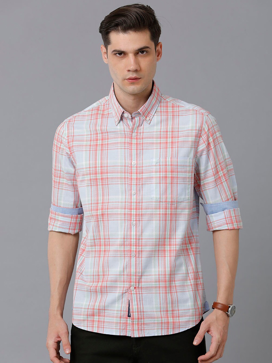 Double Two India Slim Fit Tartan Checked Button-Down Collar Cotton Casual Shirt, Blue
Double Two India Slim Fit Tartan Checked Button-Down Collar Cotton Casual Shirt, Blue