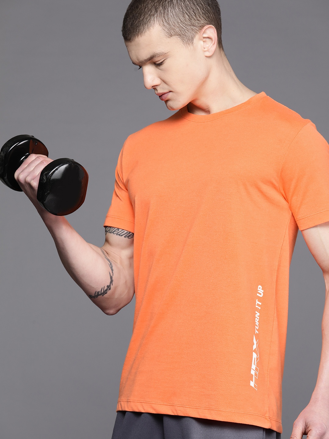 HRX by Hrithik Roshan Brand Logo Print Detail Round-Neck Rapid-Dry Training T-shirt, Orange
HRX by Hrithik Roshan Brand Logo Print Detail Round-Neck Rapid-Dry Training T-shirt, Orange