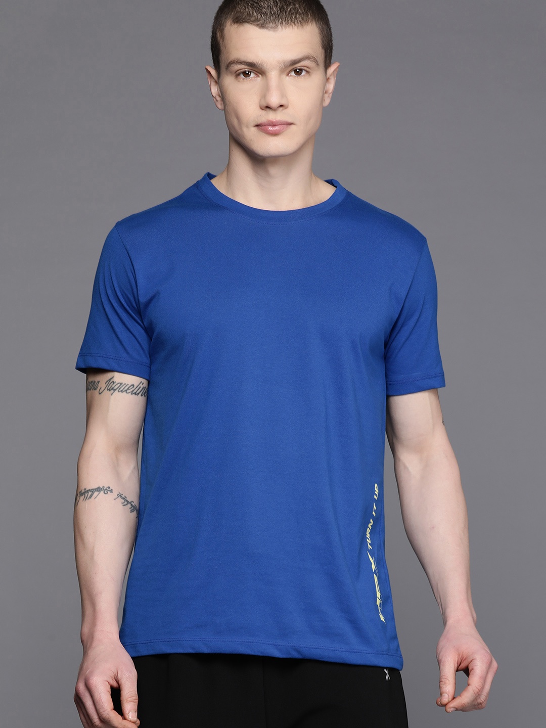 HRX by Hrithik Roshan Brand Logo Print Detail Round-Neck Rapid-Dry Training T-shirt, Blue
HRX by Hrithik Roshan Brand Logo Print Detail Round-Neck Rapid-Dry Training T-shirt, Blue