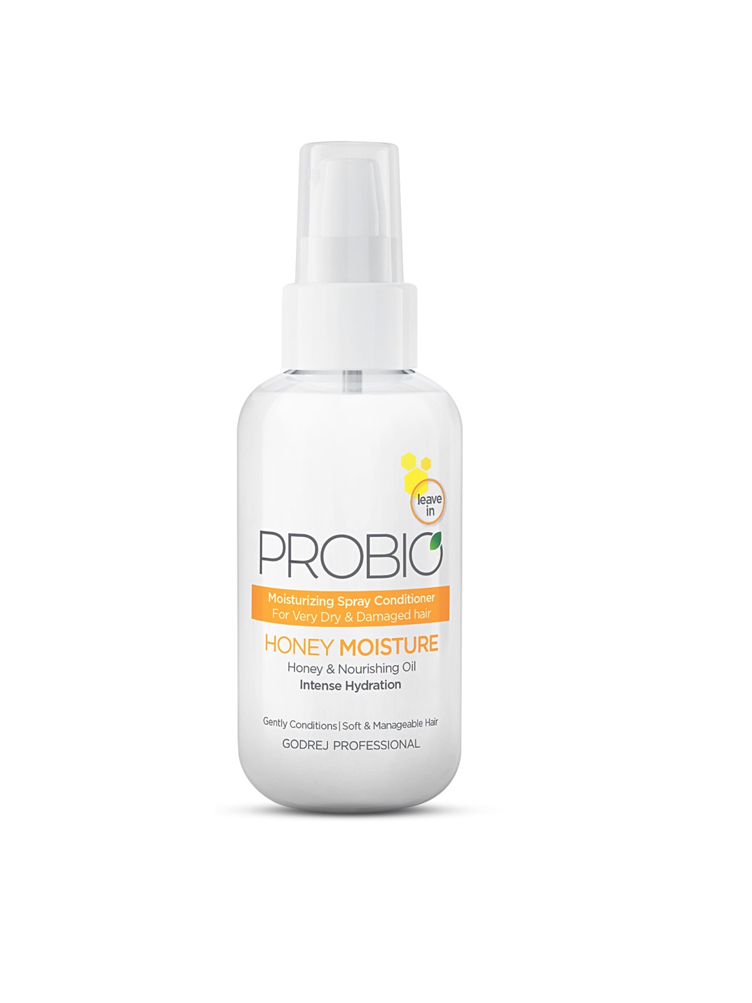 Godrej Professional Probio Honey Moisture Spray Conditioner for Damaged Hair - 100 ml, White
Godrej Professional Probio Honey Moisture Spray Conditioner for Damaged Hair - 100 ml, White