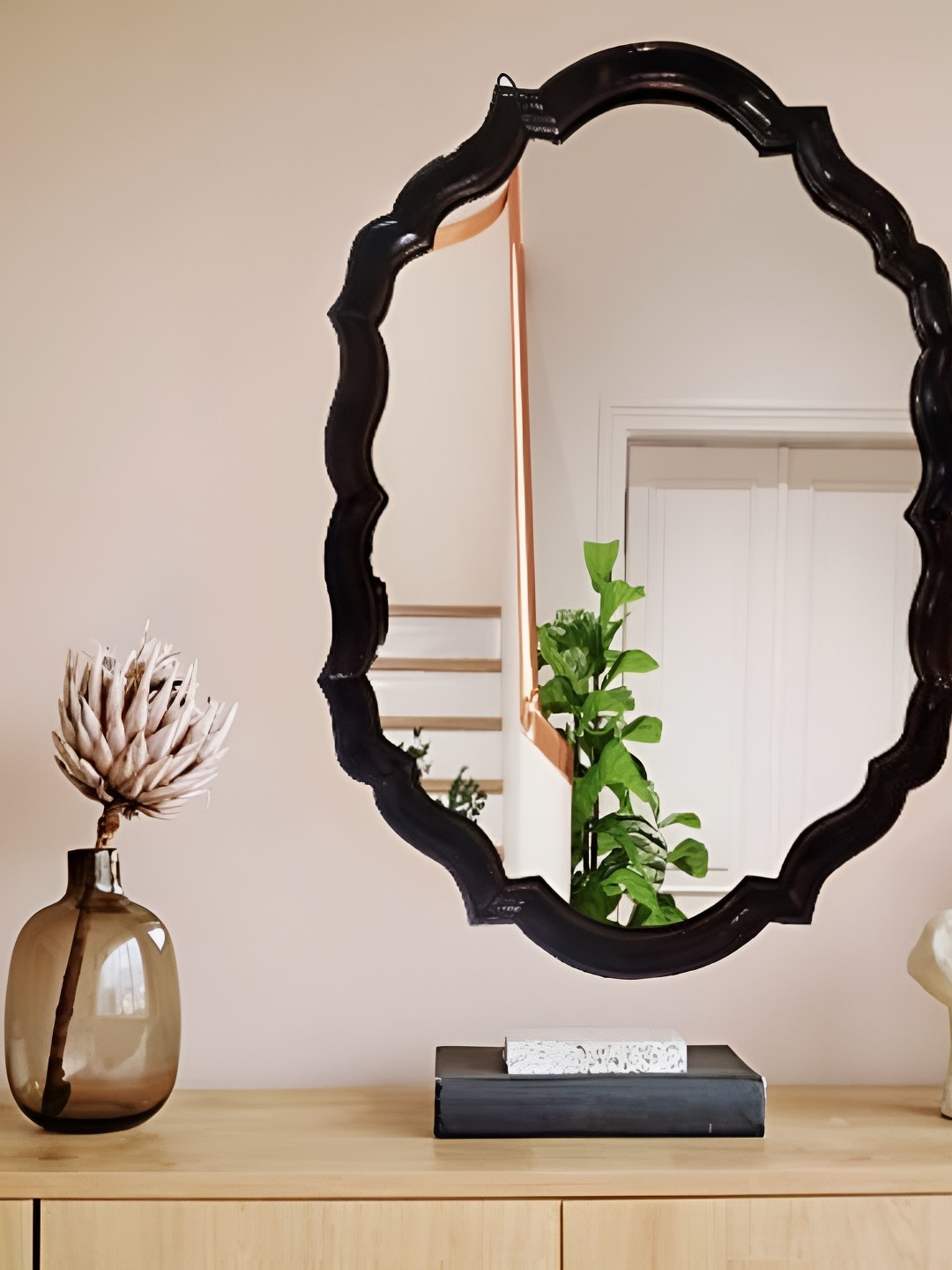 CasaGold Black & Grey Metal Moroccan Antique Framed Oval Shaped Bathroom Wall Mirror
CasaGold Black & Grey Metal Moroccan Antique Framed Oval Shaped Bathroom Wall Mirror